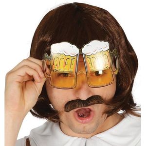 Oktoberfest Bier pullen verkleed bril voor volwassenen - Bierbril - Bierfeest - Oktoberfest verkleed accessoire brillen