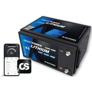 CS12-300 SMART POWER 12.8 Volt 300 Ah 3840Wh Lithium LiFePO4 Camper Accu met Bluetooth 5.0 SMART POWER vervangt 600Ah loodaccu - cellen verwarming BMS en FSM