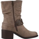 MTNG - Persea - Enkellaarsjes - Bruin - 3 tot 5 cm Hakhoogte - Ritssluiting