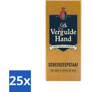 Vergulde Hand Scheerzeepstaaf 75 gr - Bulkverpakking - 25 stuks