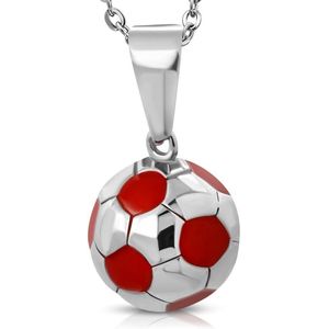 Montebello Ketting Ayun Red - 316L Staal - Voetbal - ∅12mm - 50cm