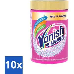 Vanish Oxi Advance - Vlekkenverwijderaar Poeder - Zonder Bleek - Gekleurde Was - 600 Gram - Bulkverpakking - 10 stuks