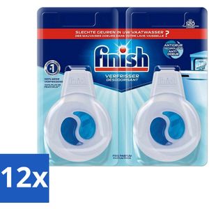 Finish Deo Odorstop - Vaatwasverfrisser - Fris Parfum - Anti-geur - Tot 120 Afwasbeurten - Voordeelverpakking - 12 stuks