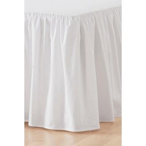 Volant bedhoes 100% hoogwaardig biologisch katoen - wit - 180 x 200 cm - Zack - 60 cm hoog