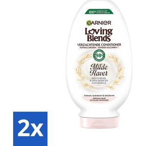 Garnier - Loving Blends - Conditioner - Milde Haver - Normaal Haar & Gevoelige Hoofdhuid - 250 ml - Voordeelverpakking - 2 stuks