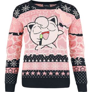 Pokémon Jigglypuff Dames Christmas jumper - roze/zwart - S