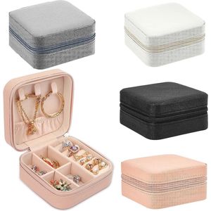 4 Stuks Reizen Sieraden Etui - Organizer voor Ringen, Oorbellen en Kettingen - Veelkleurige Sieraden Doos