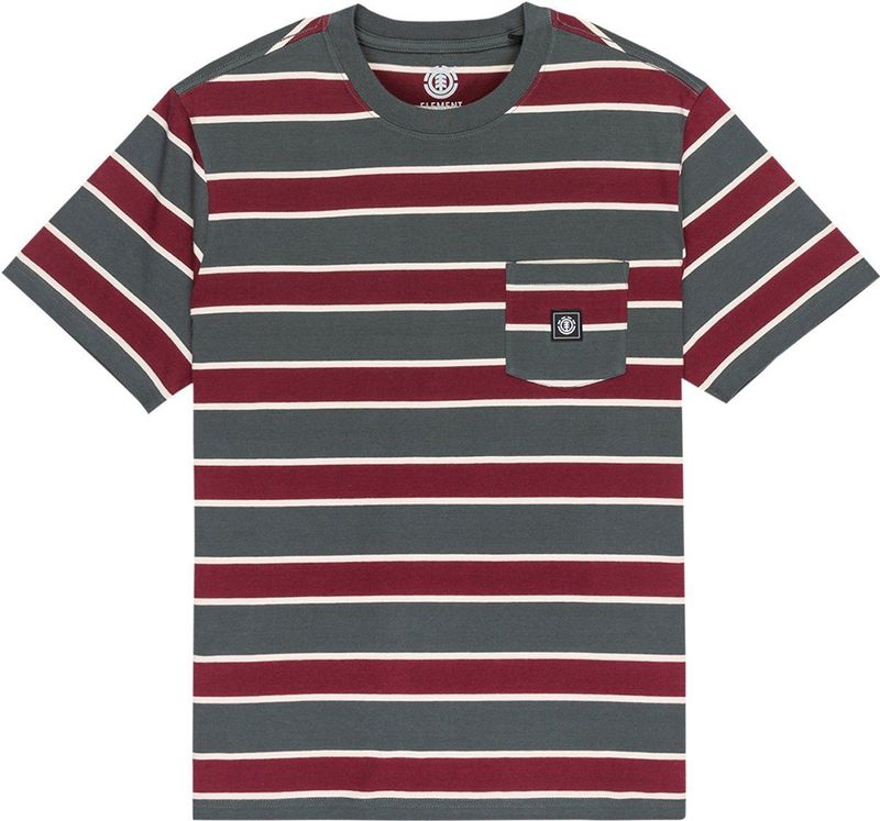 Element - T-shirt - Ardoise/Zinfandel/Oatmilk - Korte Mouwen - 100% Katoen