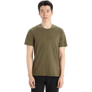 Icebreaker - Central Classic T-shirt - Korte Mouwen - Zwart - Biologisch Katoen/Merino