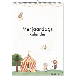 Verjaardagskalender Koestert | A4 | zonder jaartal | Dierenvriendjes