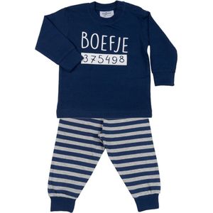 Fun2Wear Boefje Baby/Peuter/Kleuter/Kinderpyjama - Navy - Maat 110/116