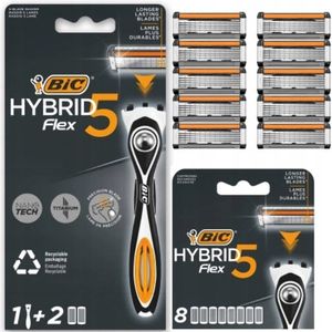 BIC Hybrid 5 Flex Scheerset: Scheermes + 10 Navulmesjes