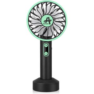AXTIES 2-in-1 Draagbare Mini Ventilator met LED Lamp - USB Oplaadbaar - 3 Snelheden - Tafelventilator - Mobiele Tafel Fan - Aircooler - Air Cooler