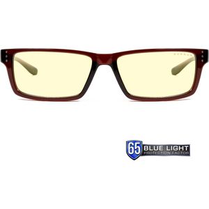 GUNNAR Computerbril - Blauwl Licht Bril Riot met Espresso Frame en Amber Tint - Blauw Licht Bril - Beeldschermbril - Blue Light Glasses - GUNNAR Focus +0,2 Diopter