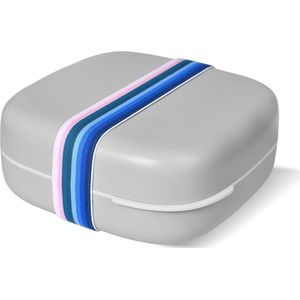 Bento Lunchbox met Elastiek 1.3l Recycled Plastic - Grijs