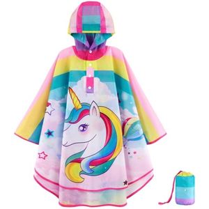 Waterdichte Regenponcho voor Kinderen - Lichte Regenjassen voor Jongens en Meisjes