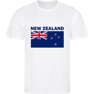 Nieuw-Zeeland - New Zealand - T-shirt Wit - Voetbalshirt - Maat: M - Landen shirts