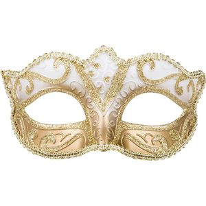 Boland - Oogmasker Venice felina goud Goud - Volwassenen - Showgirl - Glamour - Carnaval accessoire - Venetiaans masker