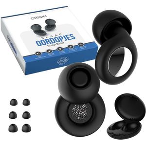 ORIGIN™ Oordoppen Slapen - BPA-vrije Siliconen Oordopjes Slapen – Comfortabele Siliconen Slaapdoppen – Anti-Snurk Earplugs - Herbruikbaar met Opbergdoosje