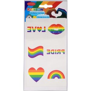 GOODMARK - Regenboog nep tatoeage set - Schmink > Tatoeages