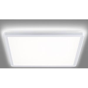 Navaris LED plafondlamp - Vierkante lamp voor aan het plafond - Ultra plat - Met indirecte verlichting - Dimbaar - 29,3 x 29,3 x 2,5 cm - 18W
