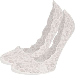 Sarlini - Invisible sneakersok Dames 2-pack - Wit kant - MT36/41