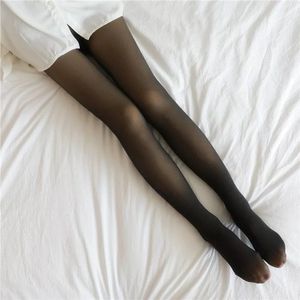 AMK´s Dames Legging Zwart - (maat XL: 65 t/m 95 kilo) Panty - Look like skin - 80 grams gevoerd - Fake doorschijnend