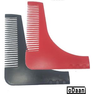 Beard Bro - Baardkam - 2 Stuks - Baardtrimmer - Baard Verzorging - Rood + Zwart - Baard styling - oDaani
