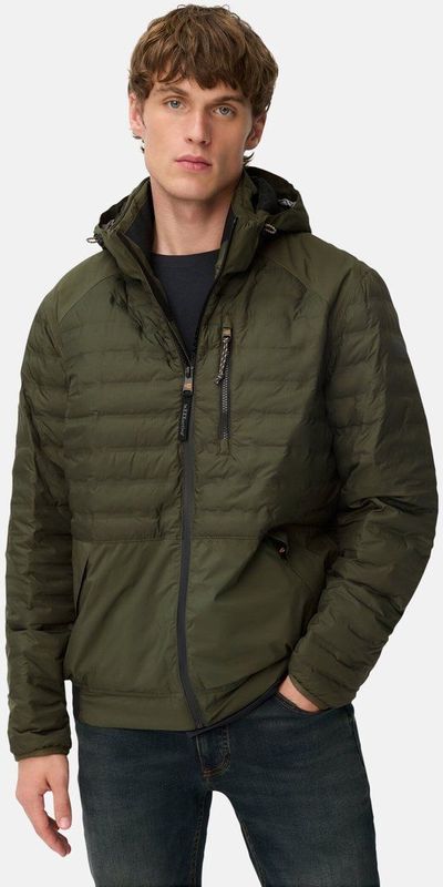 camel active teXXXactive® Blouson met afneembare capuchon - Maat menswear-50 - Bosgroen