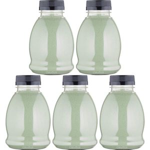 Scrubzout Dennen - 375 gram - Fles met zwarte dop - Set van 5 stuks - Hydraterende Lichaamsscrub