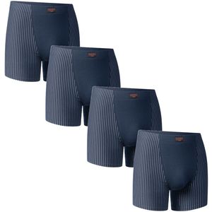 Gentlemen - 4 heren boxershorts 703001 - krijtstreep - donkerblauw - maat M