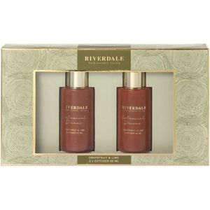 Riverdale Fashionable Living Giftset 2 x diffuser 40 ml Luca Green Grapefruit & Lime - Cadeauset geurstokjes Grapefruit & Limoen - Cadeauverpakking