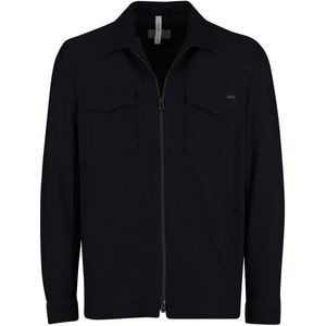 Born with appetite overshirt normale fit donkerblauw rits