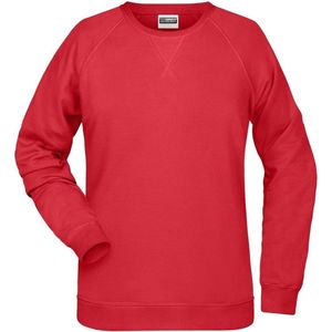 James and Nicholson Dames/dames Raglan Sweatshirt met lange mouwen (Rood)