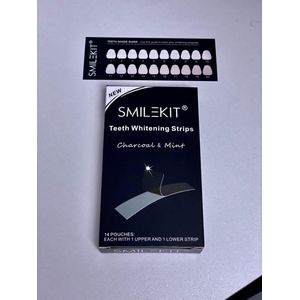 Smilekit Charcoal Whitening strips Tandenbleker - Peroxidevrij