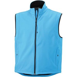 James and Nicholson Heren Waterdichte Softshell Vest (Aqua Blauw)