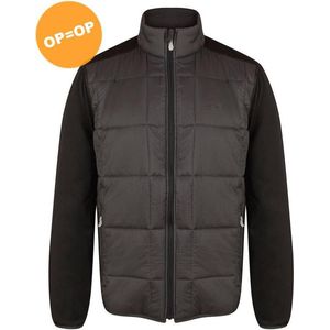 Quilted Panel Jacket - Grijs/Zwart