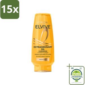 15 x L'Oréal Elvive Extraordinary Oil Conditioner 200 ml - Grootverpakking - Droog Haar Conditioner - Haarverzorging Droog Haar - L'Oréal Elvive - Conditioner Voor Droog Haar - Haar Conditioner