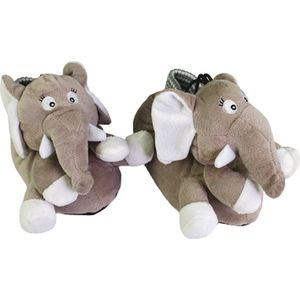 Apollo Kids Pantoffels Olifant - Grijs - Maat 25/26