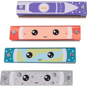 Speelgoed Mondharmonica Hout Voor Kinderen - Kleur Grijs