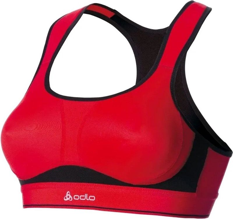 Odlo - High Ultimate - Sportbeha - Rood/Zwart - Maximale Ondersteuning