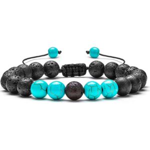 Kracht/Balans/Aroma Armband Turquoise - grootte verstelbaar - aromatherapie