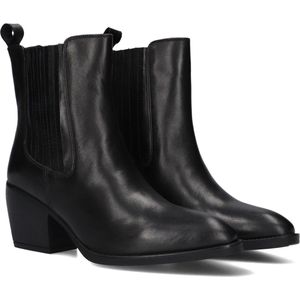 Notre-V - KI-4689 - Enkellaarsjes - Zwart - Leer