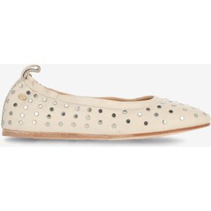 Fred de la Bretoniere - Elodie Stud Ballerina Leather - Beige - Ballerina