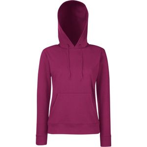 Fruit of the Loom - Lady-Fit Classic Hoodie - Bordeauxrood - XS