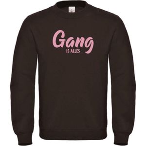 Gang is alles wintersport sweater zwart XXL - roze - soBAD. | Foute apres ski outfit | kleding | verkleedkleren | wintersporttruien | wintersport dames en heren