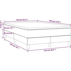 vidaXL-Boxspring-met-matras-stof-lichtgrijs-120x190-cm