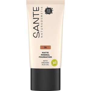 Sante - Matte mineral foundation - Warm caramel - 06 - 30ml