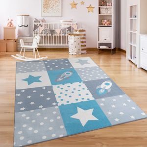 Paco Home Kindertapijt Kinderen Vloerkleed Kinderkamer Antislip Regenboog Hart Stippen 160x220 cm