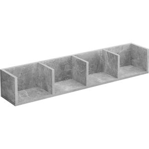 Wandrek Ekero met 4 vakken 95x17x16,5 cm betonkleurig